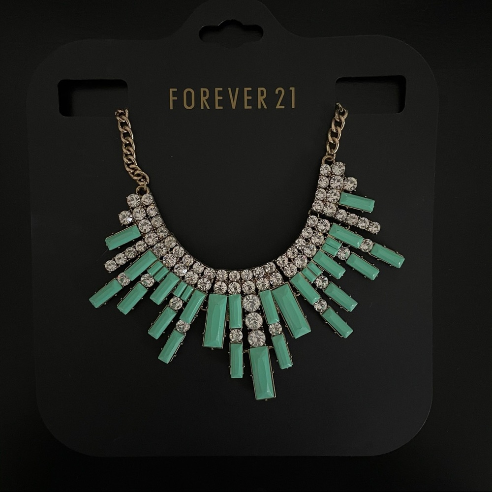 Mint Green Statement Necklace- NEW forever 21
